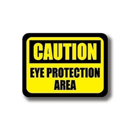 Ergomat 50in x 32in RECTANGLE SIGNS - CAUTION EYE PROTECTION AREA DSV-SIGN 1600 #2409 -UEN